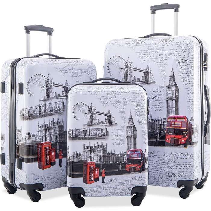 Set of 5 Suitcases Travel Trolley Luggage