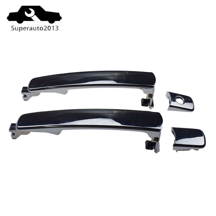 2X Exterior Door Handle Front Left & Right Side Chrome For Nissan Rogue 2008-15