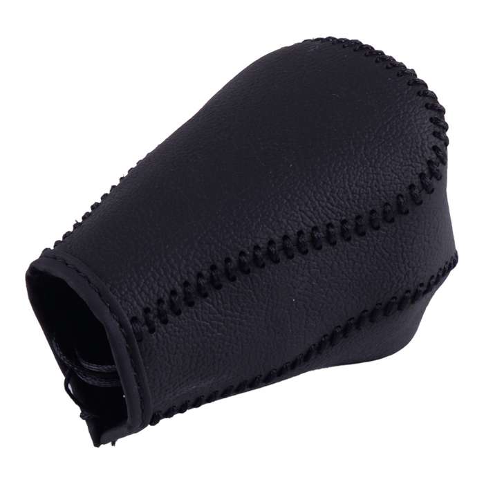 Car Black PU Leather Gear Shift Lever Knob Cover Trim Fit for Honda CRV 15 2016