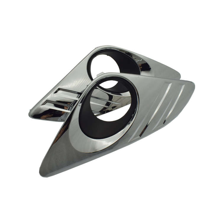 Front Left & Right Bumper Fog Light Cover Bezel Chrome For 2012-14 Toyota Camry
