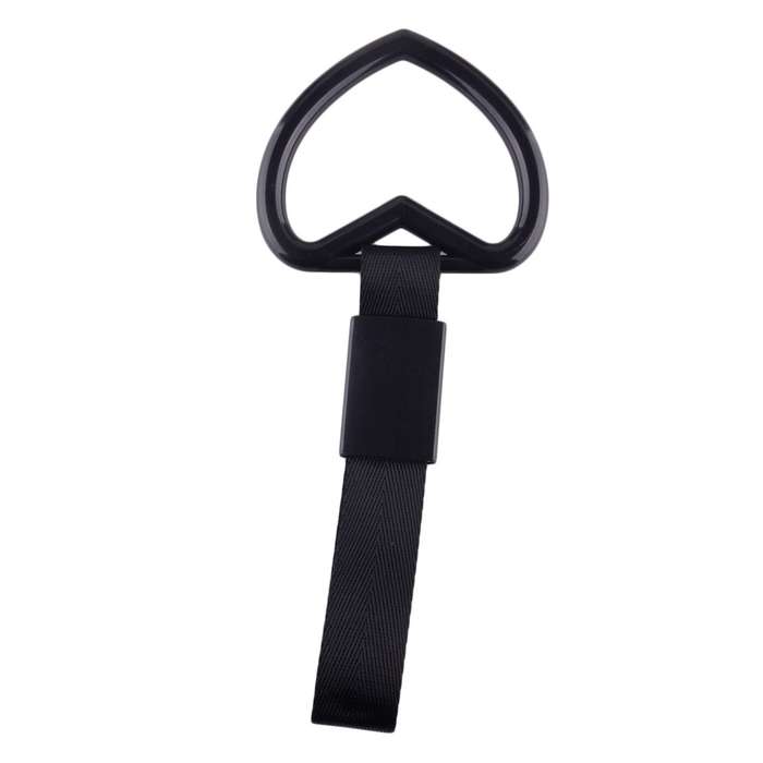 Black Heart Car Subway Ring Tow Hook Charm Drift Overhead Door Handle