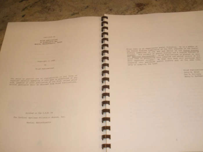 A BOOK OF POSTAL HISTORY