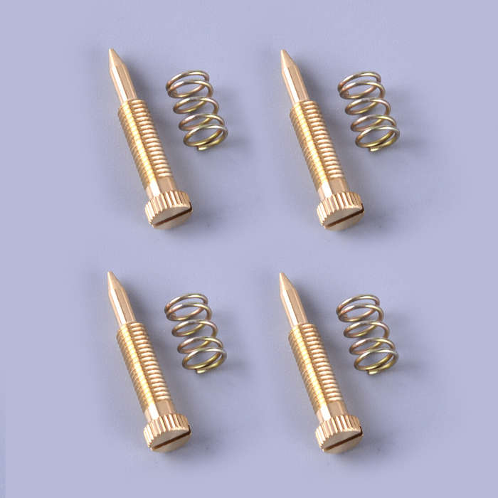 4pcs Idle Air Mixture Screw w/ Spring Fit For Ford 2100 2150 4300 4350 Carb