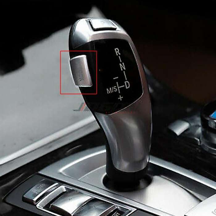 Silver Gear Shift Knob "Unlock" Button Trim Fit For BMW 3 5 7 Series X3 X4 X5 X6