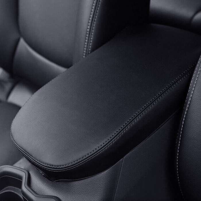 Fit For Toyota RAV4 2019-2023 Leather Center Console Lid Armrest Cover Black A3