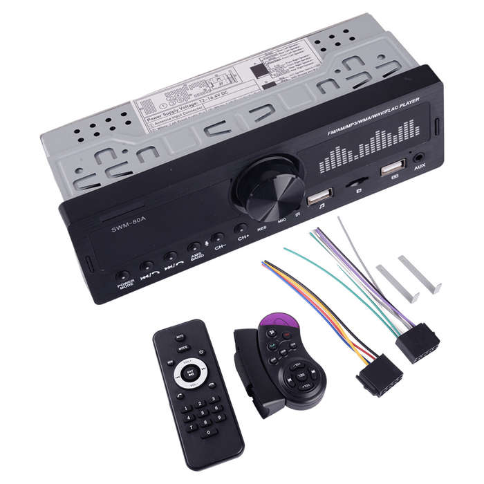 SWM-80A Car Stereo Radio Remote Control Audio MP3 Multimedia Bluetooth Player