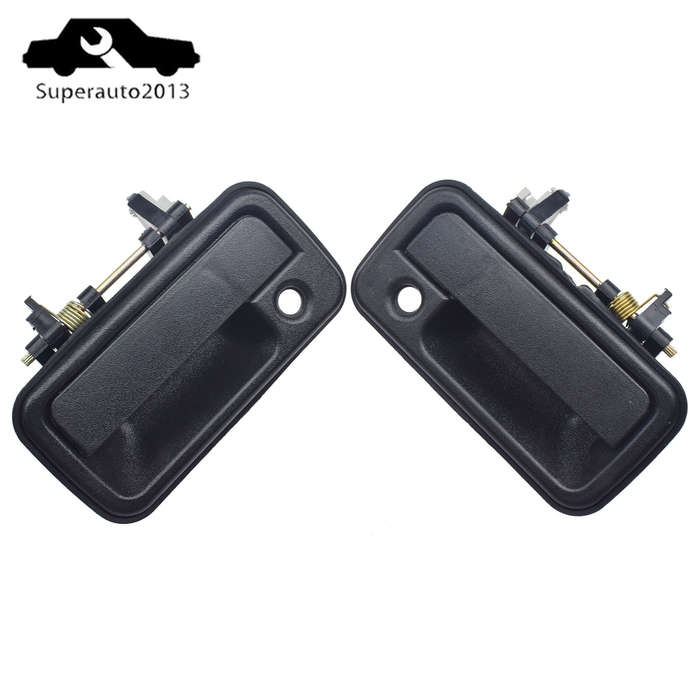New Pair Front Left Right Exterior Door Handle Black For 1988-1995 Isuzu Pickup