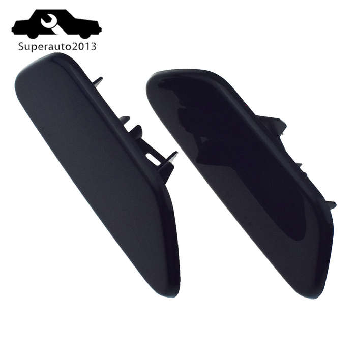 Pair L R Front Bumper Headlight Washer Nozzle Cap For 2014-2018 Subaru Forester