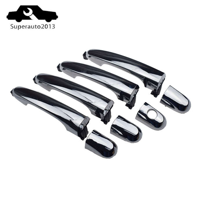 4PCS Front Rear Left Right Outside Door Handle Chrome For 2011-2015 Kia Sorento