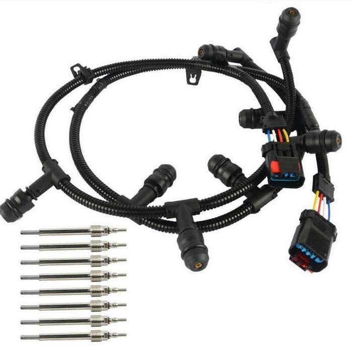8x Glow Plugs & Plug Harnesses & ControlleFIt For Ford 6.0L Powerstroke Diesel