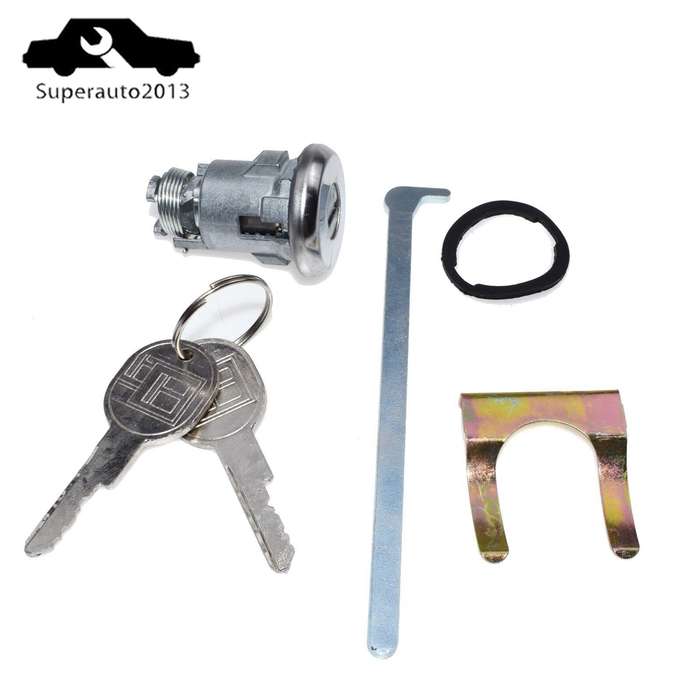 605533 New Ignition Doors Trunk Lock Key Cylinder W/ Keys For GM Chevy