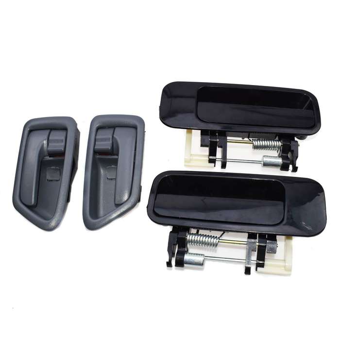 Rear Pair Black Outside & Gray Pair Inside Door Handle FOR Toyota Camry 97-01