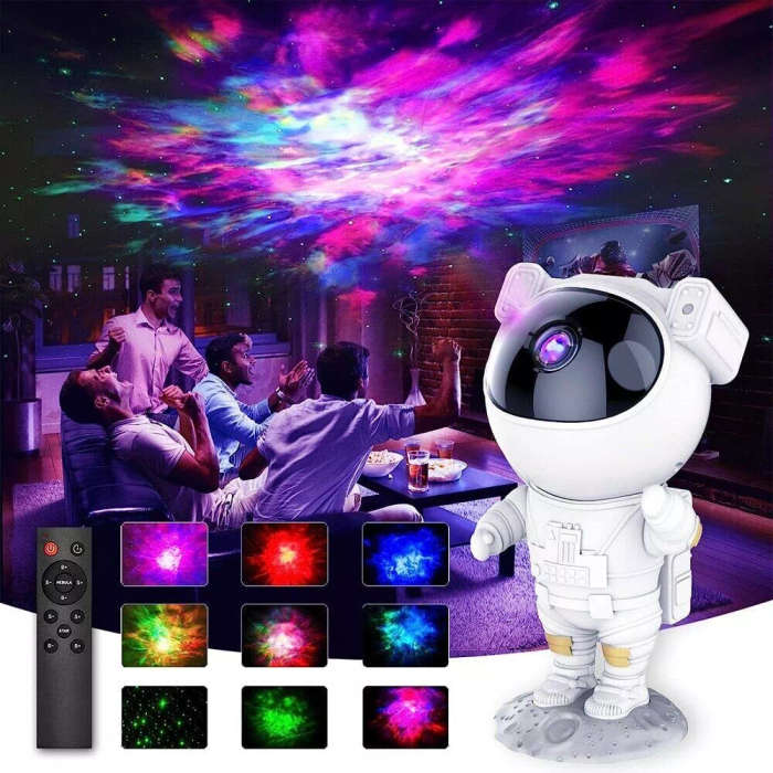 Night Light Projector Lamp Starry Galaxy Space Nebula Star Astronaut LED Remote