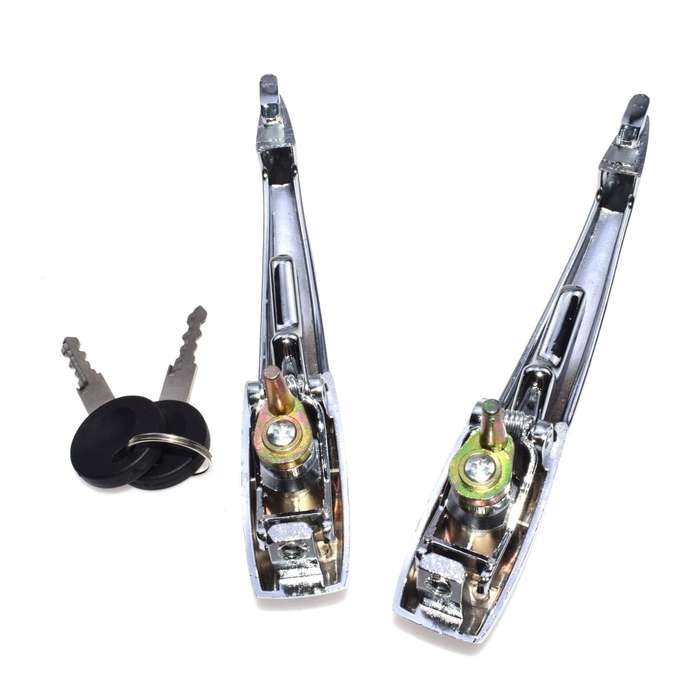 Pair Outer Door Handles W/ Keys For VW Super Beetle Bug 1968-1979 113837205M New