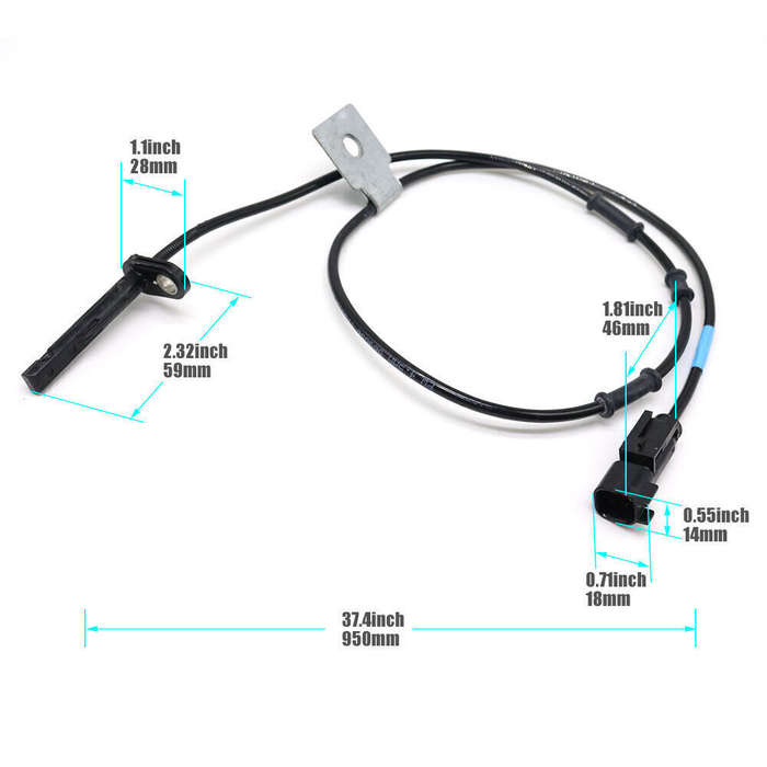 1X Front Right Hand ABS Wheel Speed Sensor 2010-17 For Equinox Terrain 20811371
