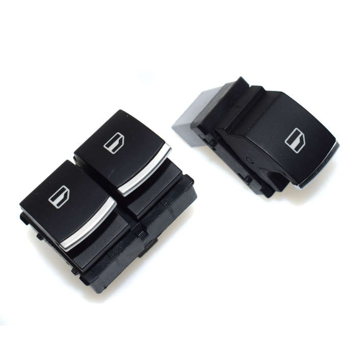 2Pcs Chrome Electric Power Switch Window For VW Volkswagen Golf Rabbit GTI R32