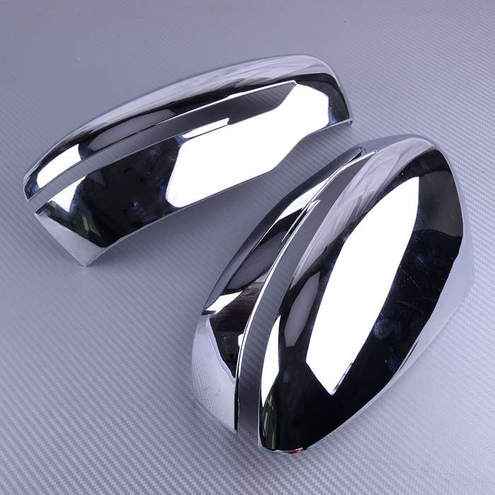 2x Chrome Rearview Mirror Cover Cap Overlay fit for Nissan Rogue X-trail 2014-17