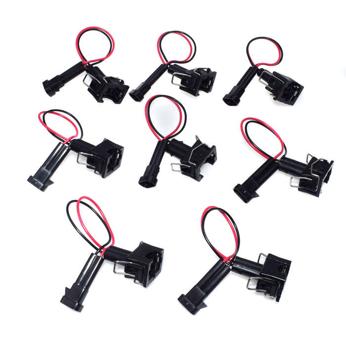 8pcs For LQ4, LQ9 4.8 5.3 6.0 wire Harness to LS1 LS6 LT1 EV1 Injector Adapters