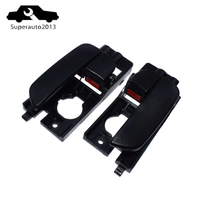 Pair Front Left Right Interior Door Handle Black For 2007-11 Hyundai Accent New