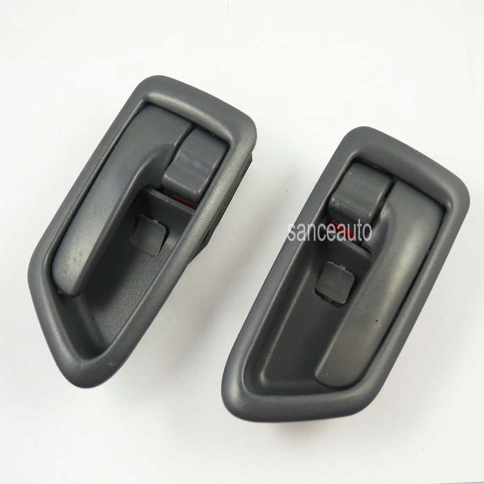 Set 4Pcs Front Black Outside Gray Inside Door Handles for Toyota Camry 1997-2001