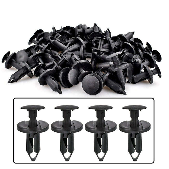 100pc Car Body Rivet Push Pin Plastic Fastener Retainer Bumper Fender Trim Clips