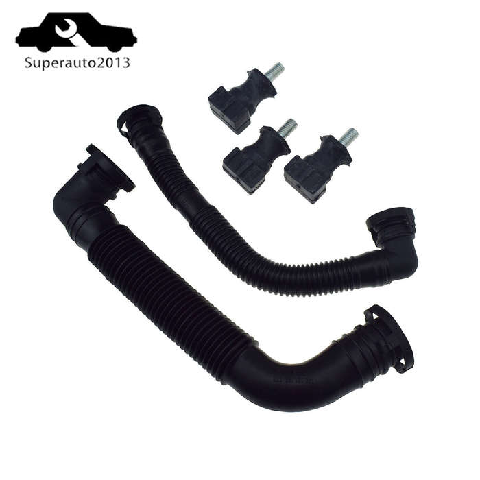 New For VW Golf Jetta Beetle Audi Secondary Air Pump Filter Pipes W/3 Mount Kit