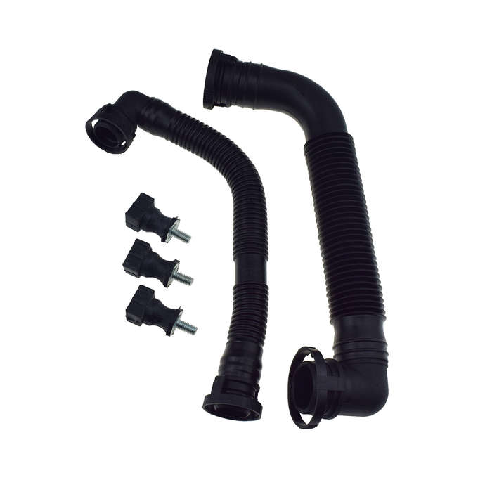 Secondary Air Pump Breather Hose & 3 Brackets For Audi A4 A6 VW Passat B6 Golf 5