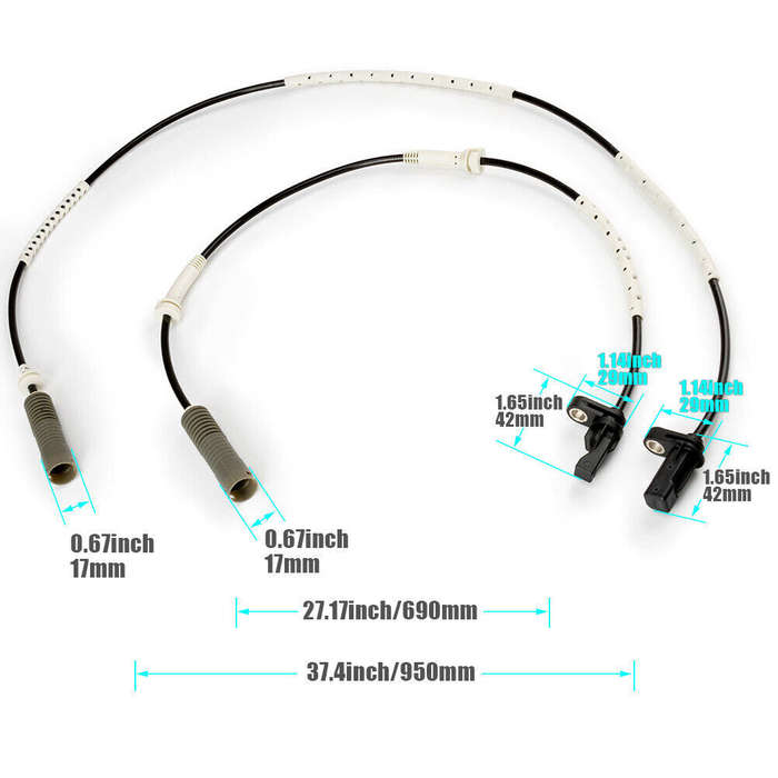 4pcs Front Rear Left+right ABS Wheel Speed Sensor set New For BMW 328i New