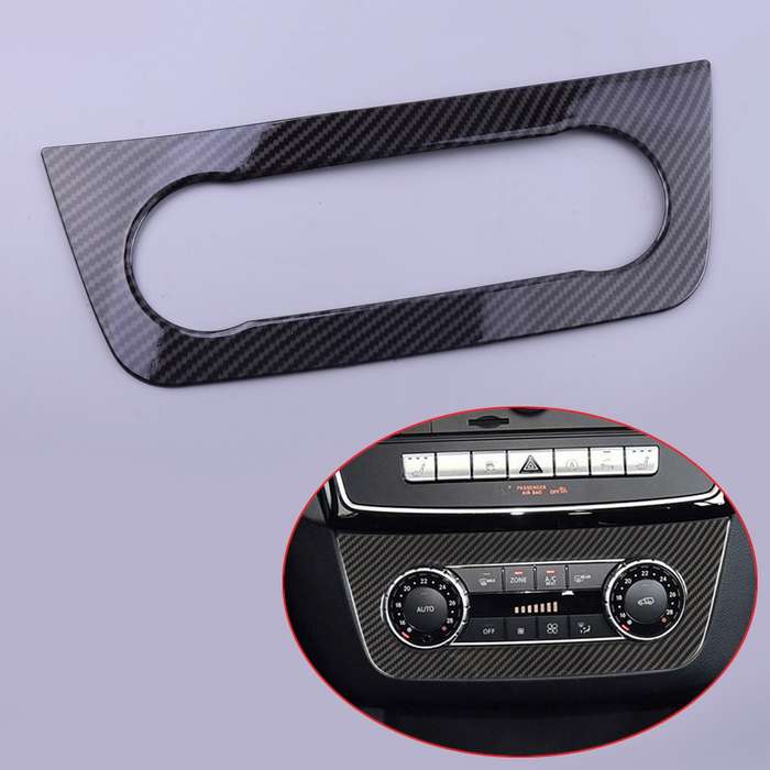 Carbon Fiber Style Center AC Switch Panel Trim Fit For Mercedes ML GL GLE GLS