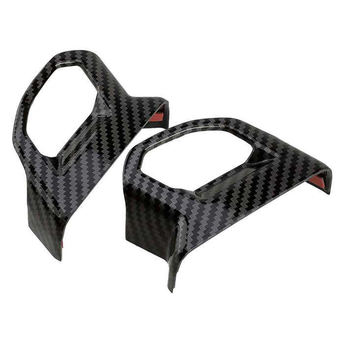 2pcs Carbon Fiber Look Shift Knob Base Cover Trim Fit for Mitsubishi Outlander