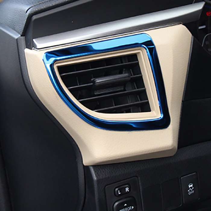 Pair Blue Console Air Outlet Vent Cover Trim Fit For Toyota Corolla 2014-2017