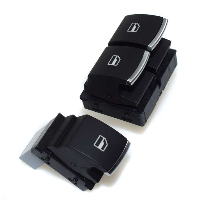 2Pcs Chrome Electric Power Switch Window For VW Volkswagen Golf Rabbit GTI R32