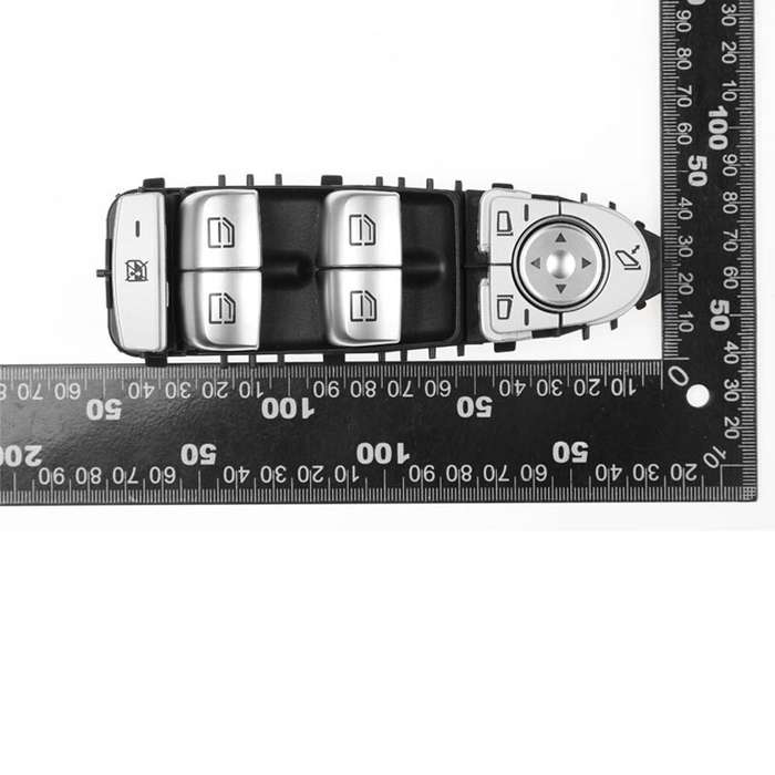 Black For Mercedes-Benz C Class AMG Power Master Window Control Switch Button