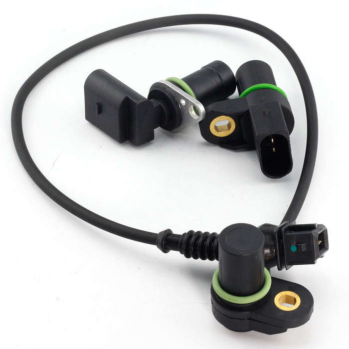 3pcs Intake + Exhaust Cam Camshaft + Crank Position Sensor for BMW E46 E39 X3 X5