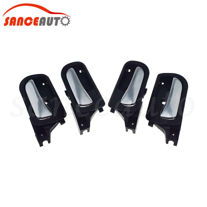 Front Rear Left Right 4PCS Inside Door Handle Chrome For Honda Accord 2003-2007