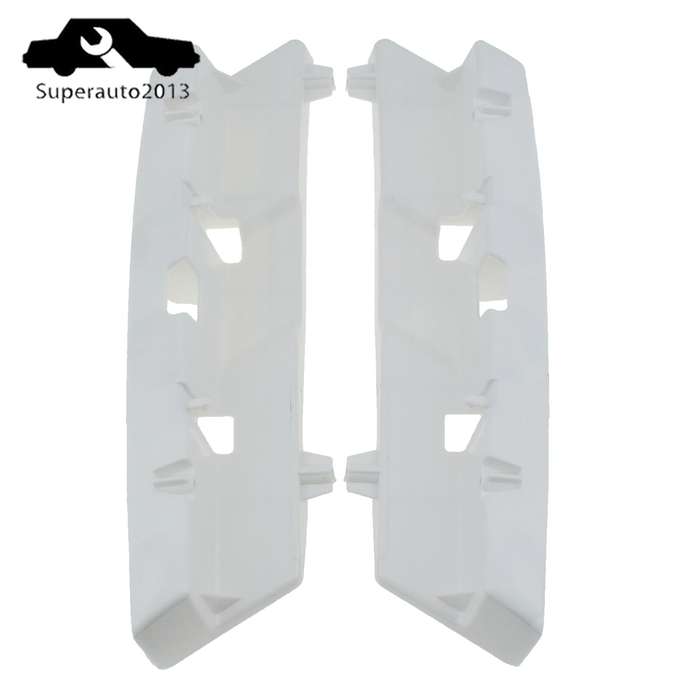 Front Left & Right Bumper Bracket Cover Retainer White For 2014-2016 Lexus IS350