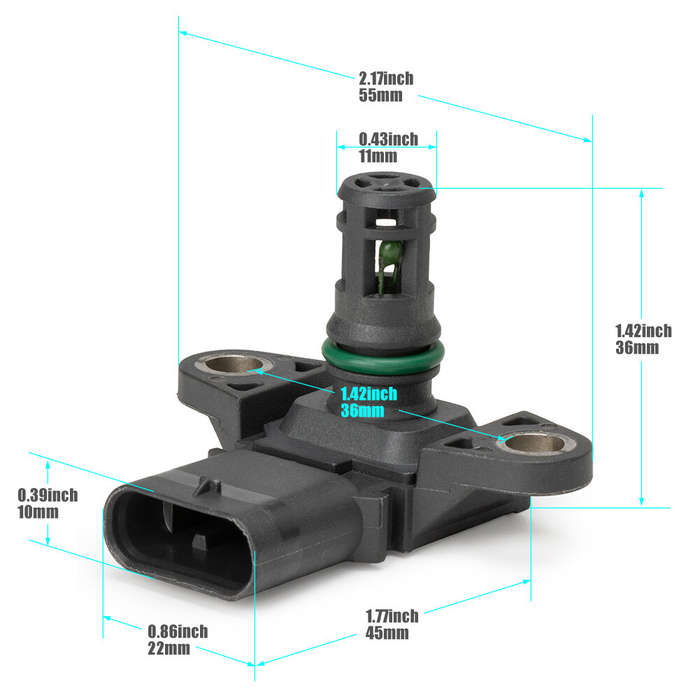 Air Intake Flow Map Pressure Sensor For BMW 135I 320I 328I 335I 528I 740I 750I