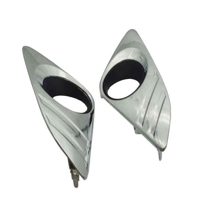 Front Left & Right Bumper Fog Light Cover Bezel Chrome For 2012-14 Toyota Camry