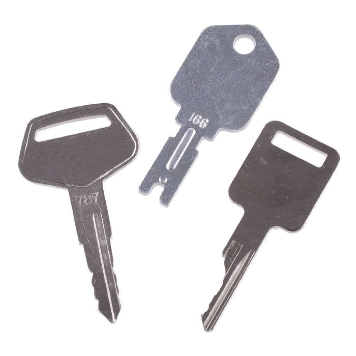 7pcs Heavy Equipment Keys fit for John Deere Cat Case Komatsu Bobcat Hitachi New