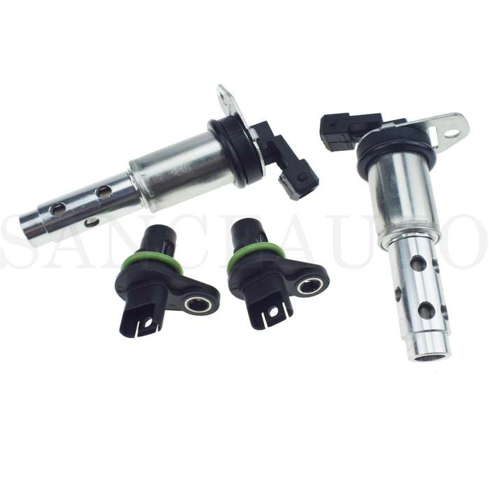 Camshaft Position Sensor & Variable Valve Timing Solenoid 4PCS For BMW N51 N52