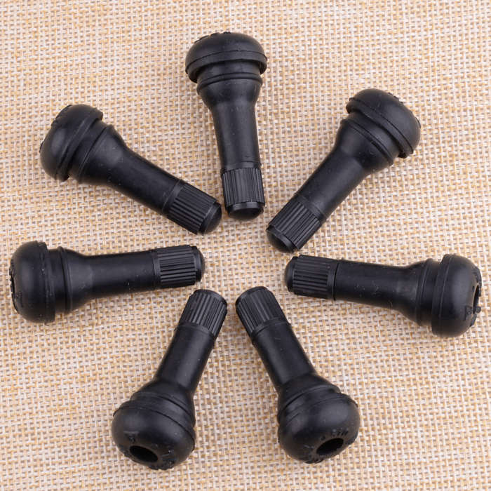 25pcs TR 413 Snap-In Common Tire Tyre Valve Stems Short Black Rubber Universal