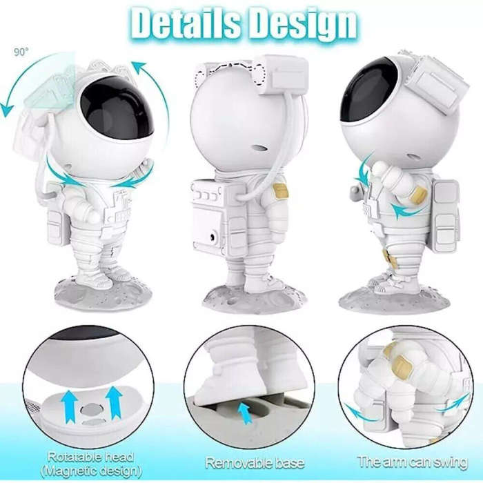 Night Light Projector Lamp Starry Galaxy Space Nebula Star Astronaut LED Remote