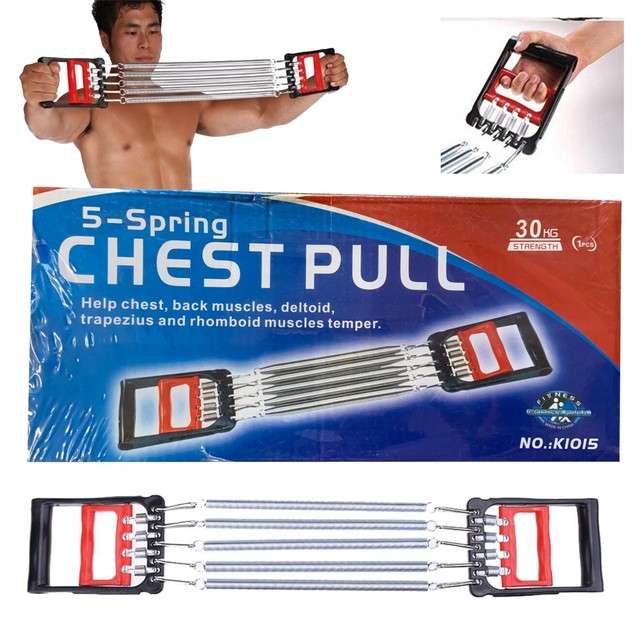 5 Spring Chest Arm Pull Expander Fitness Gym Muscle Training ...