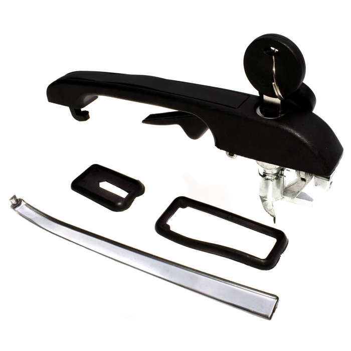 Front Left Side Exterior Door Handle W/Key 191837205A For VW Golf Jetta Rabbit