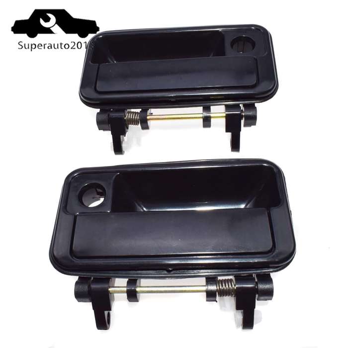 Pair Outside Door Handle Front Left & Right Black For Suzuki Swift Geo Metro New
