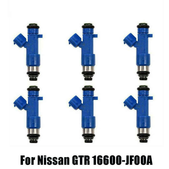 6Pcs Fuel Injector 63570 14002-AN001 16600-JF00A For Nissan GT-R 3.8L