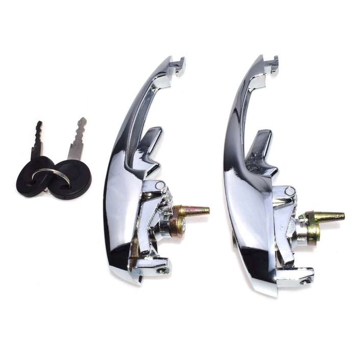 Pair Outer Door Handles W/ Keys For VW Super Beetle Bug 1968-1979 113837205M New