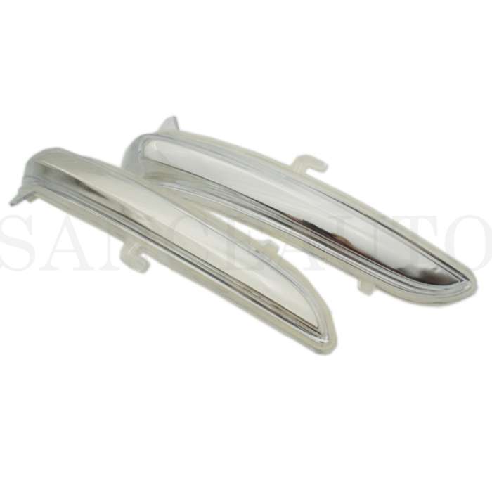 2PCS Clear Rear View Mirror Lamp Turn Signal Light Lens For Peugeot 208 12-17