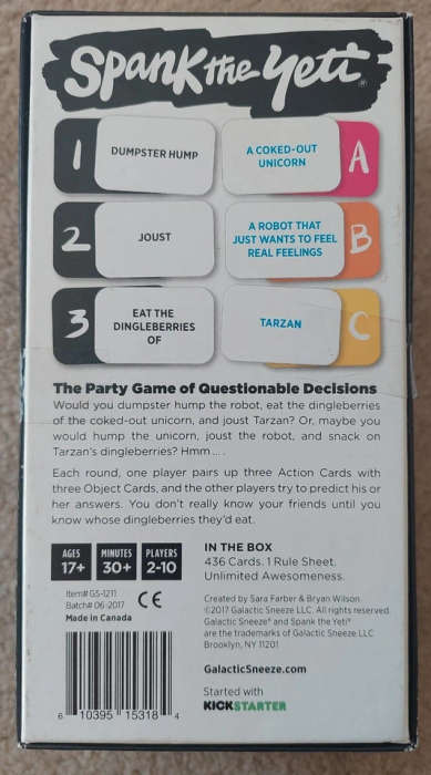 Spank The Yeti: The Party Game of Questionable Decisions (Adult Party Game)