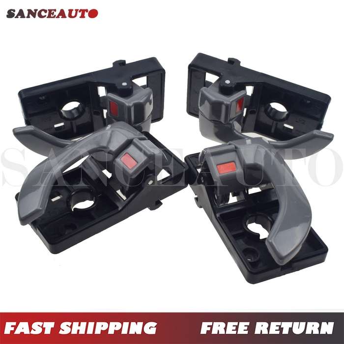4PCS Grey Inside Interior Door Handles Left Right for 2005-2009 Hyundai Tucson